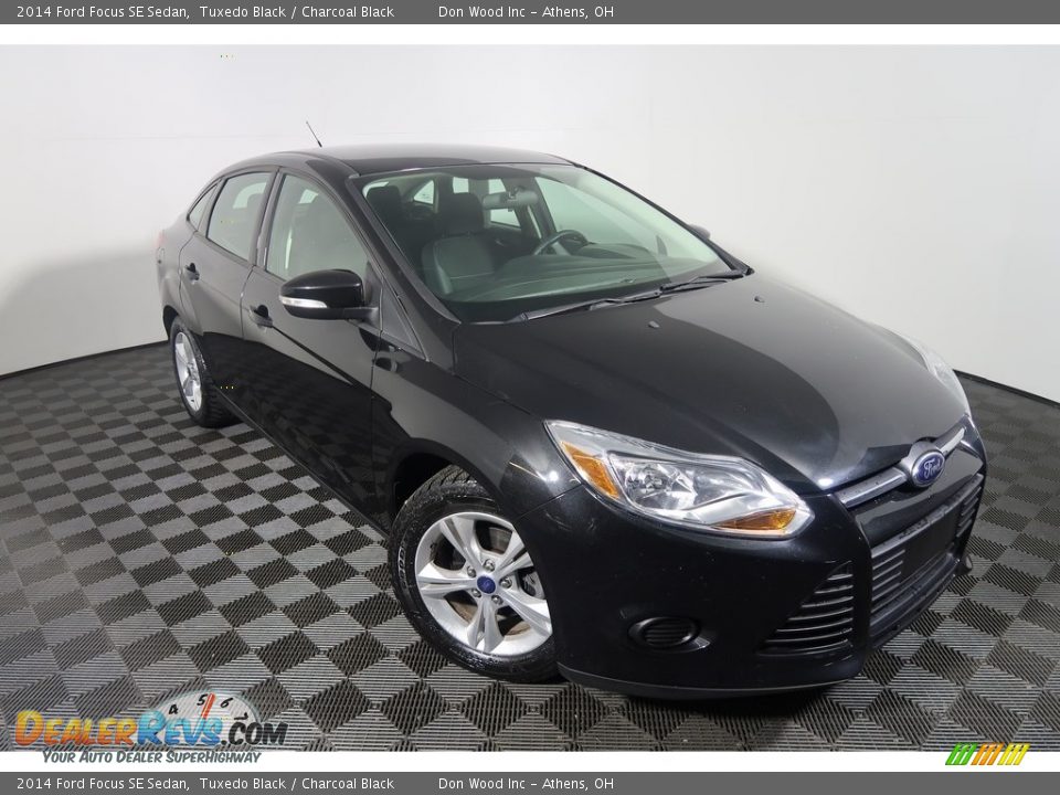 2014 Ford Focus SE Sedan Tuxedo Black / Charcoal Black Photo #4