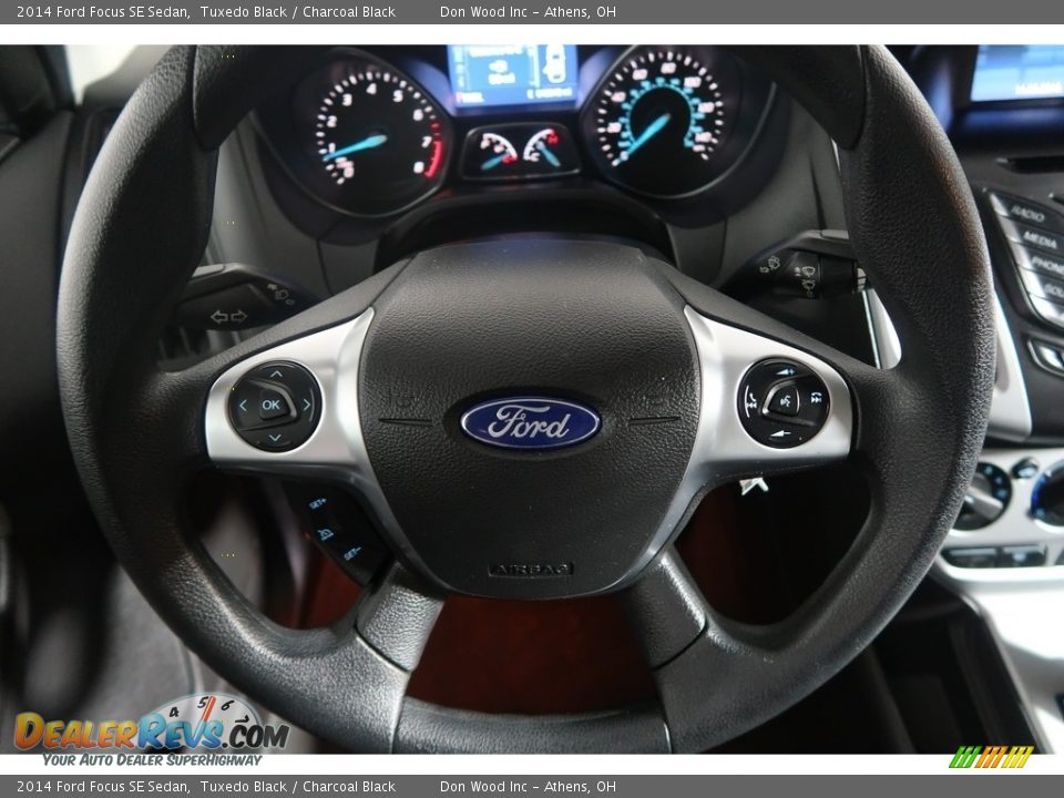 2014 Ford Focus SE Sedan Tuxedo Black / Charcoal Black Photo #17