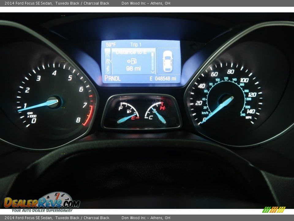 2014 Ford Focus SE Sedan Tuxedo Black / Charcoal Black Photo #21