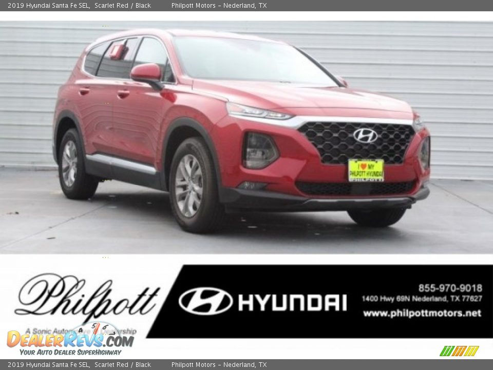 2019 Hyundai Santa Fe SEL Scarlet Red / Black Photo #1