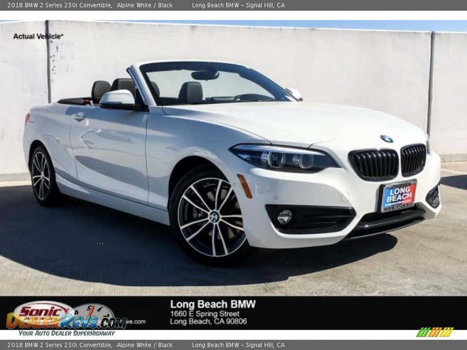 2018 BMW 2 Series 230i Convertible Alpine White / Black Photo #1