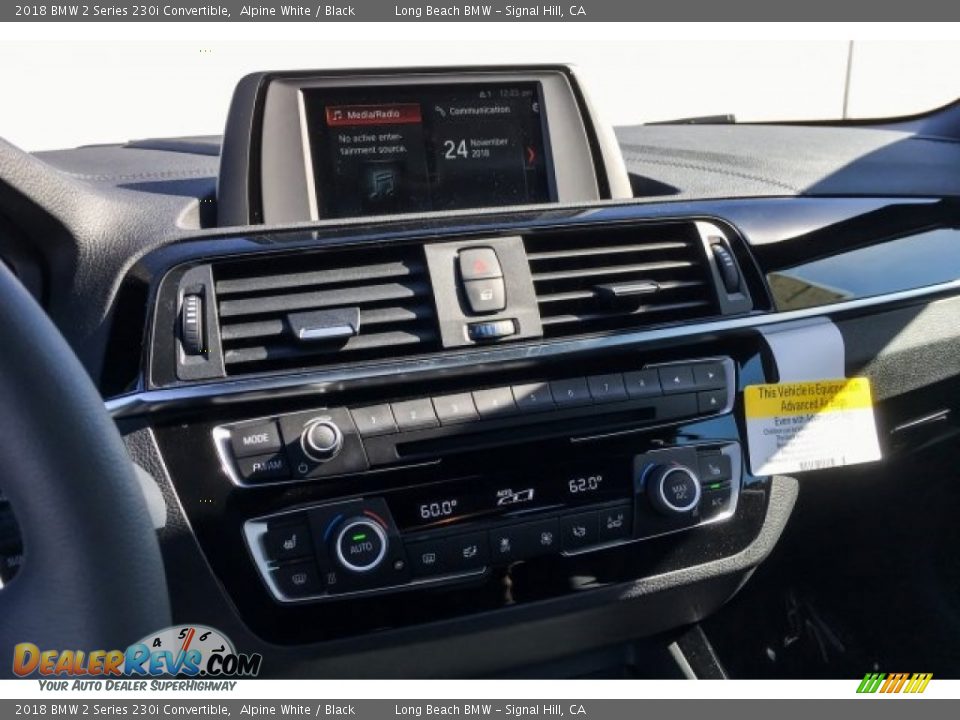 2018 BMW 2 Series 230i Convertible Alpine White / Black Photo #6