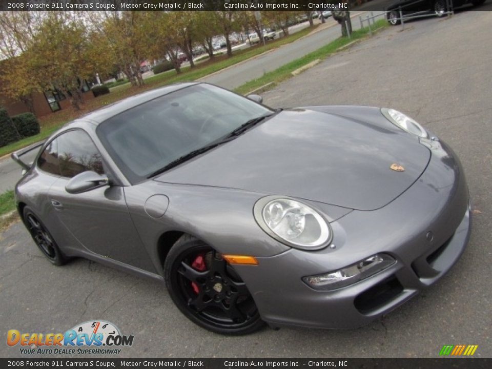 2008 Porsche 911 Carrera S Coupe Meteor Grey Metallic / Black Photo #1