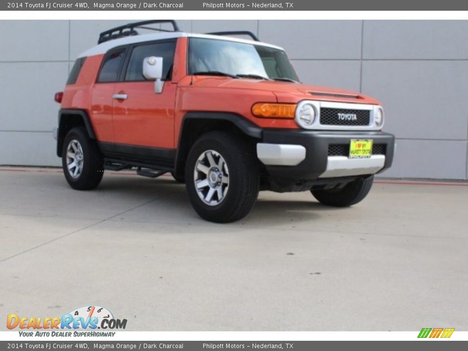 2014 Toyota FJ Cruiser 4WD Magma Orange / Dark Charcoal Photo #2