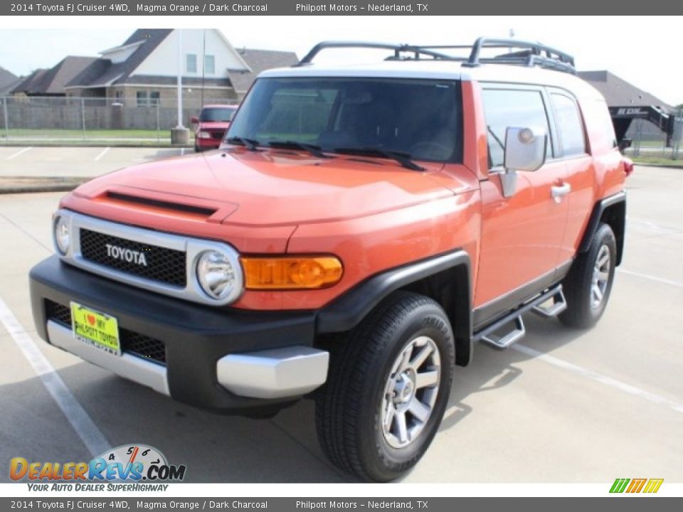2014 Toyota FJ Cruiser 4WD Magma Orange / Dark Charcoal Photo #4