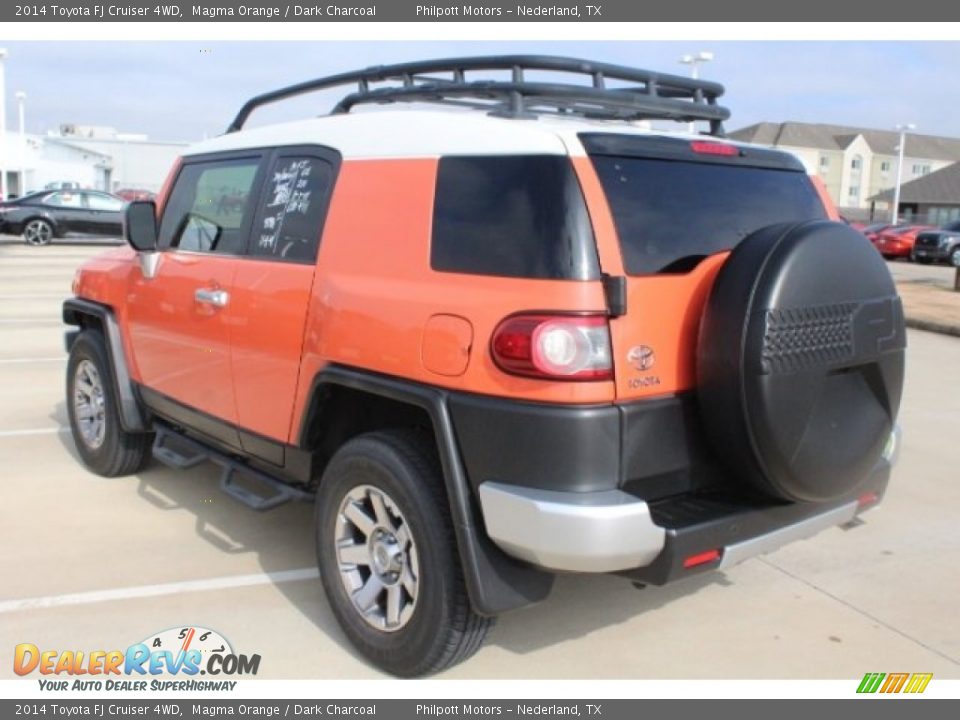 2014 Toyota FJ Cruiser 4WD Magma Orange / Dark Charcoal Photo #7