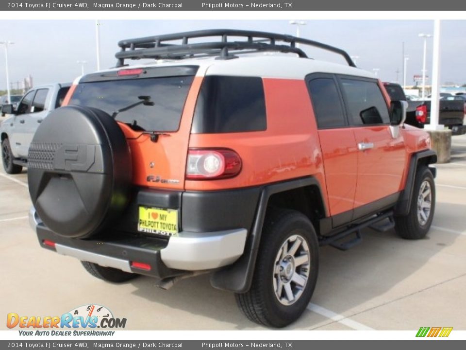 2014 Toyota FJ Cruiser 4WD Magma Orange / Dark Charcoal Photo #9