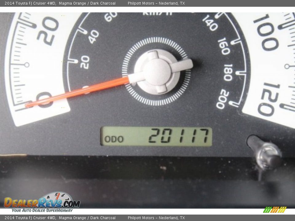 2014 Toyota FJ Cruiser 4WD Magma Orange / Dark Charcoal Photo #23