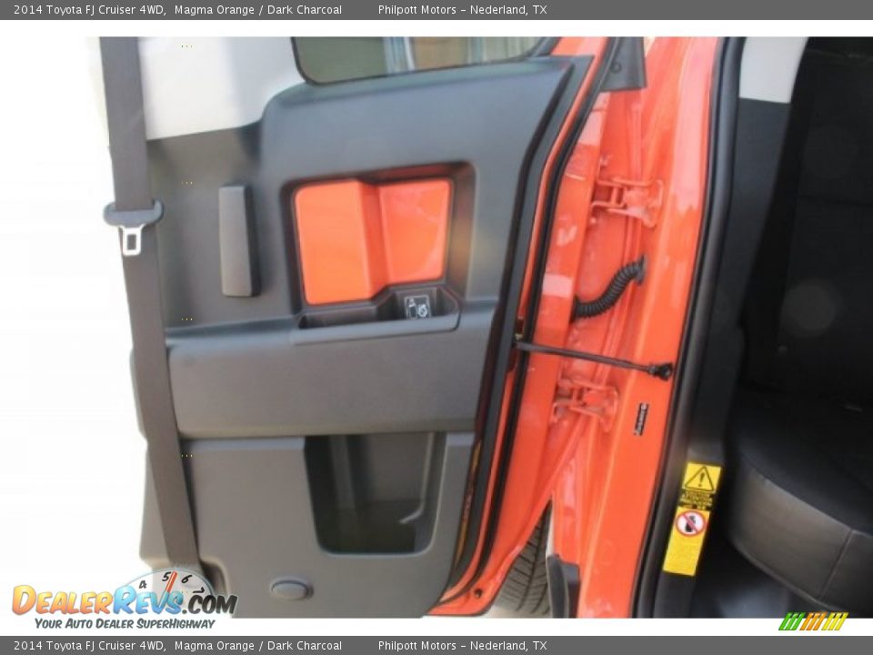 2014 Toyota FJ Cruiser 4WD Magma Orange / Dark Charcoal Photo #30