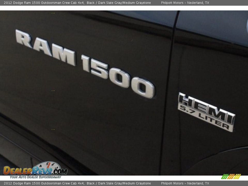 2012 Dodge Ram 1500 Outdoorsman Crew Cab 4x4 Black / Dark Slate Gray/Medium Graystone Photo #12