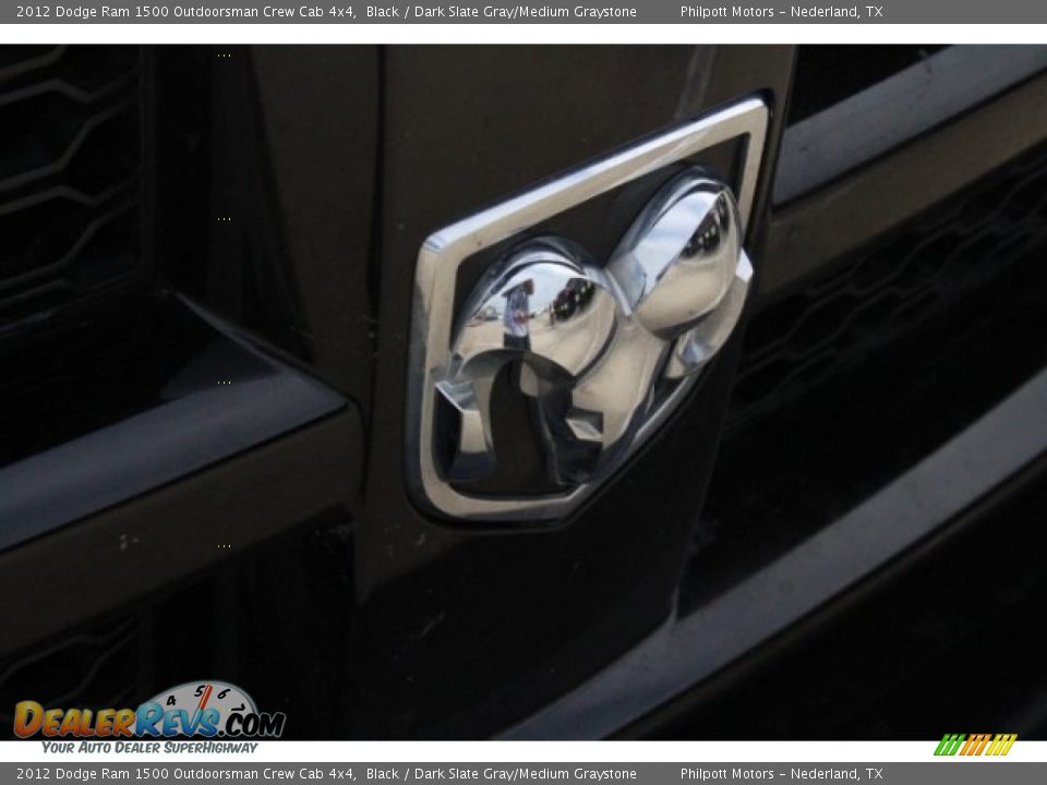 2012 Dodge Ram 1500 Outdoorsman Crew Cab 4x4 Black / Dark Slate Gray/Medium Graystone Photo #13
