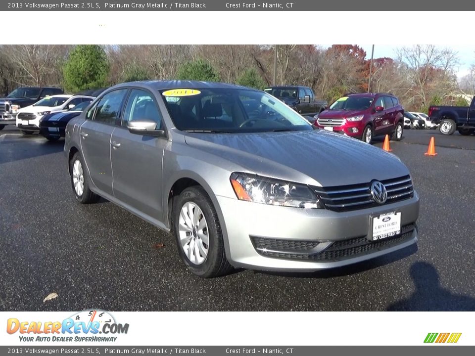 2013 Volkswagen Passat 2.5L S Platinum Gray Metallic / Titan Black Photo #1