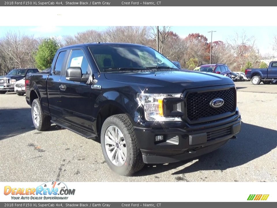 2018 Ford F150 XL SuperCab 4x4 Shadow Black / Earth Gray Photo #1