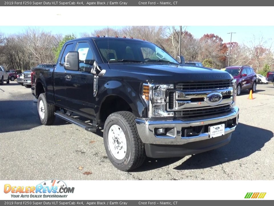 2019 Ford F250 Super Duty XLT SuperCab 4x4 Agate Black / Earth Gray Photo #1