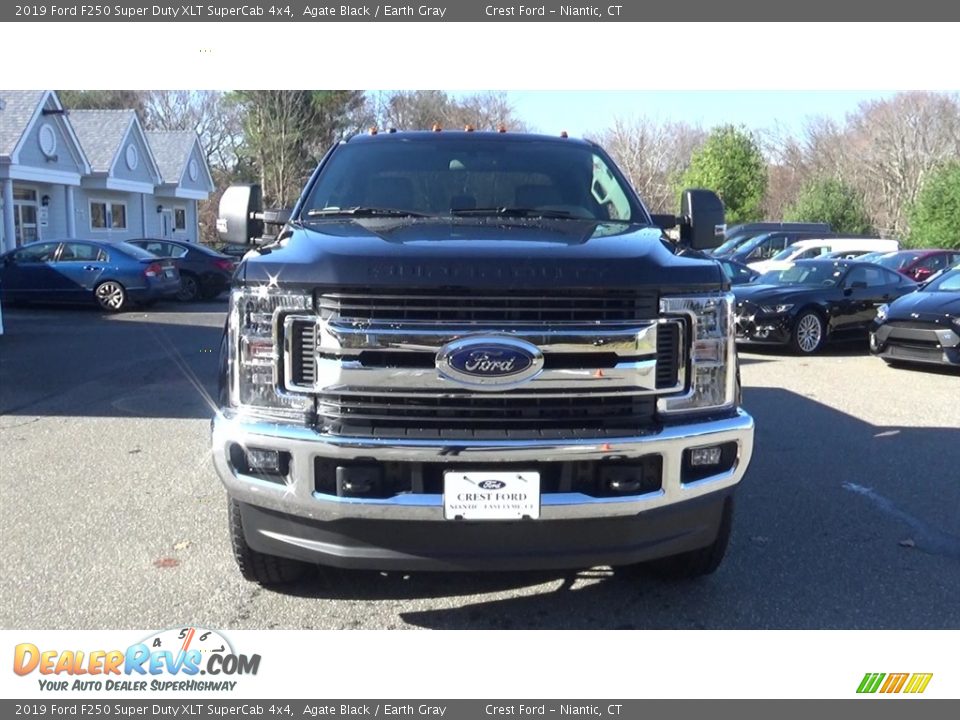 2019 Ford F250 Super Duty XLT SuperCab 4x4 Agate Black / Earth Gray Photo #2