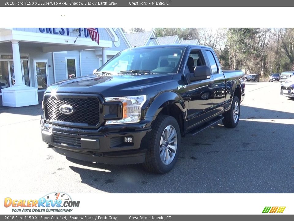 2018 Ford F150 XL SuperCab 4x4 Shadow Black / Earth Gray Photo #3
