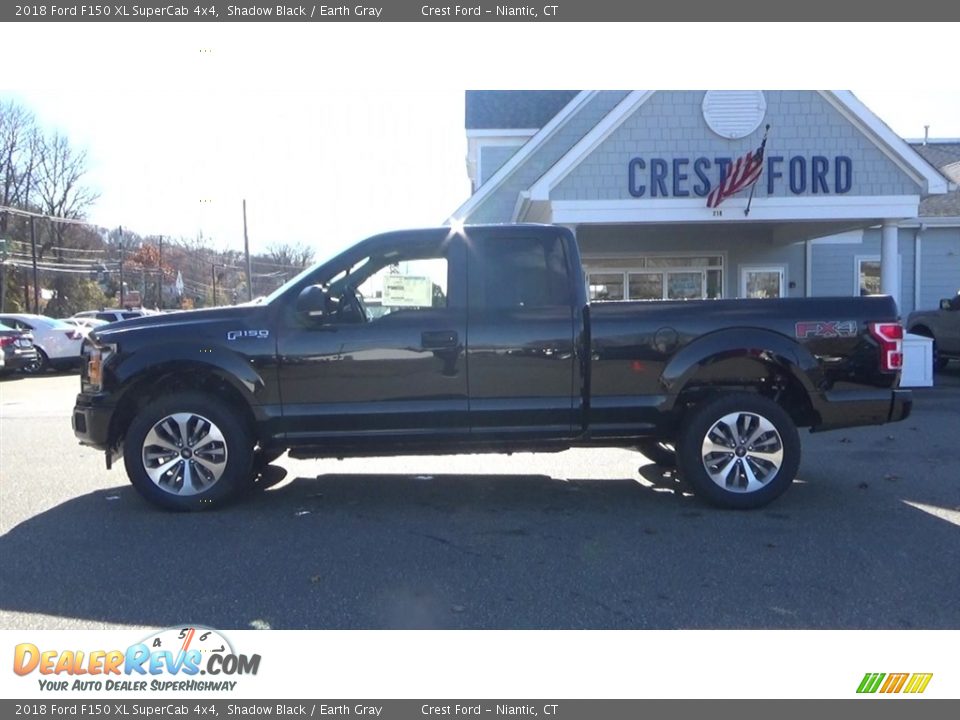 2018 Ford F150 XL SuperCab 4x4 Shadow Black / Earth Gray Photo #4