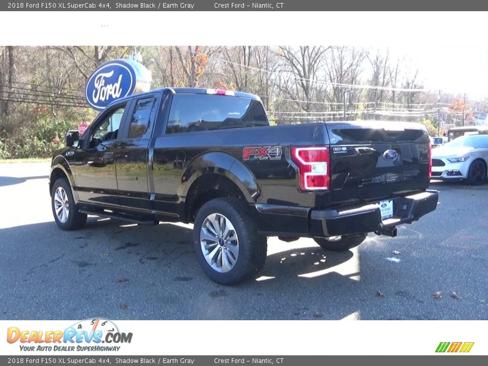 2018 Ford F150 XL SuperCab 4x4 Shadow Black / Earth Gray Photo #5