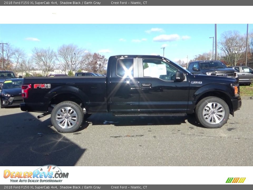 2018 Ford F150 XL SuperCab 4x4 Shadow Black / Earth Gray Photo #8