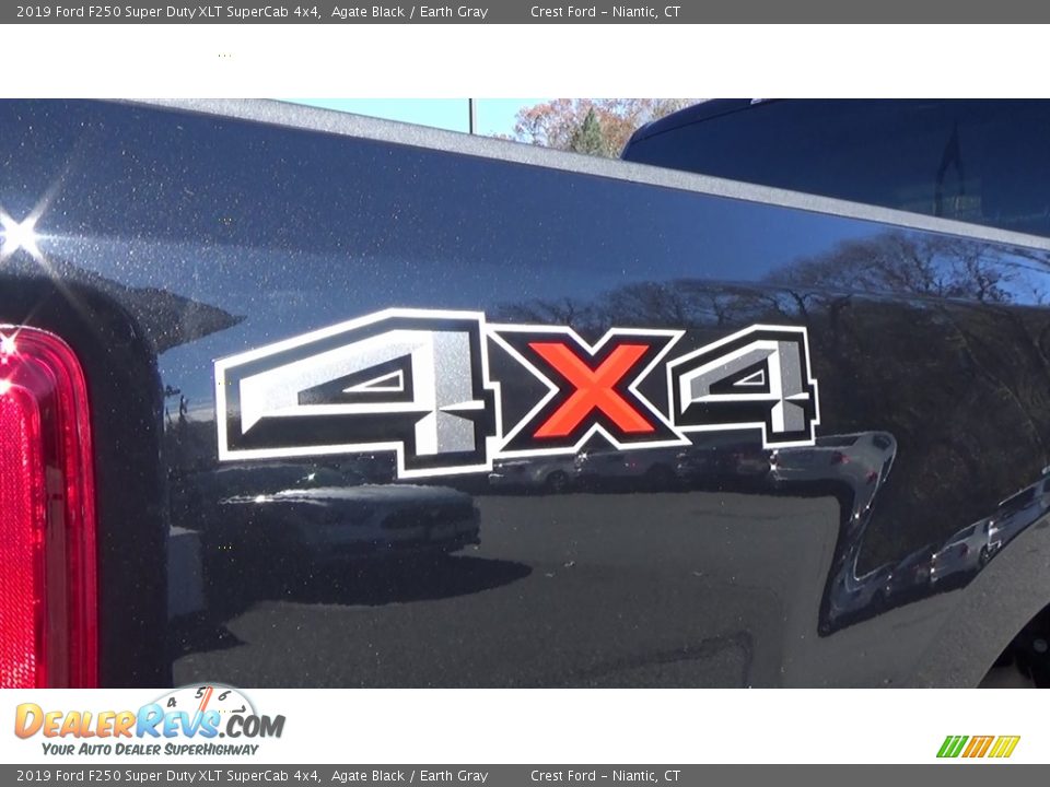 2019 Ford F250 Super Duty XLT SuperCab 4x4 Agate Black / Earth Gray Photo #9