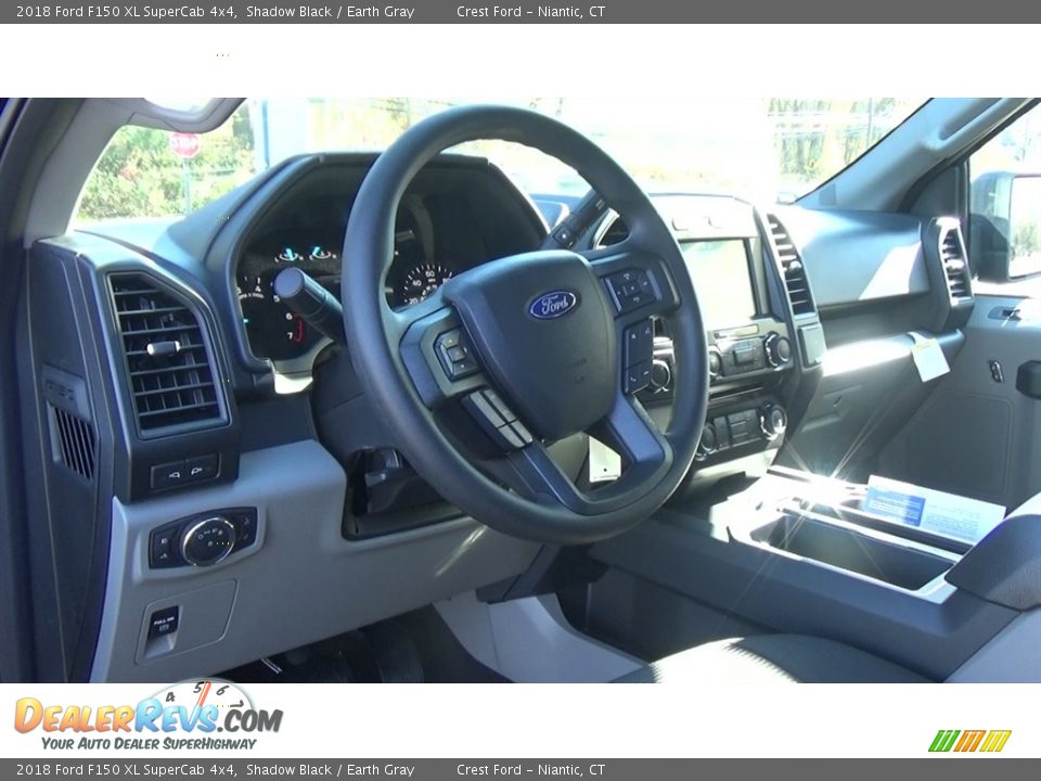 2018 Ford F150 XL SuperCab 4x4 Shadow Black / Earth Gray Photo #10