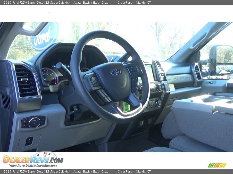 2019 Ford F250 Super Duty XLT SuperCab 4x4 Agate Black / Earth Gray Photo #10