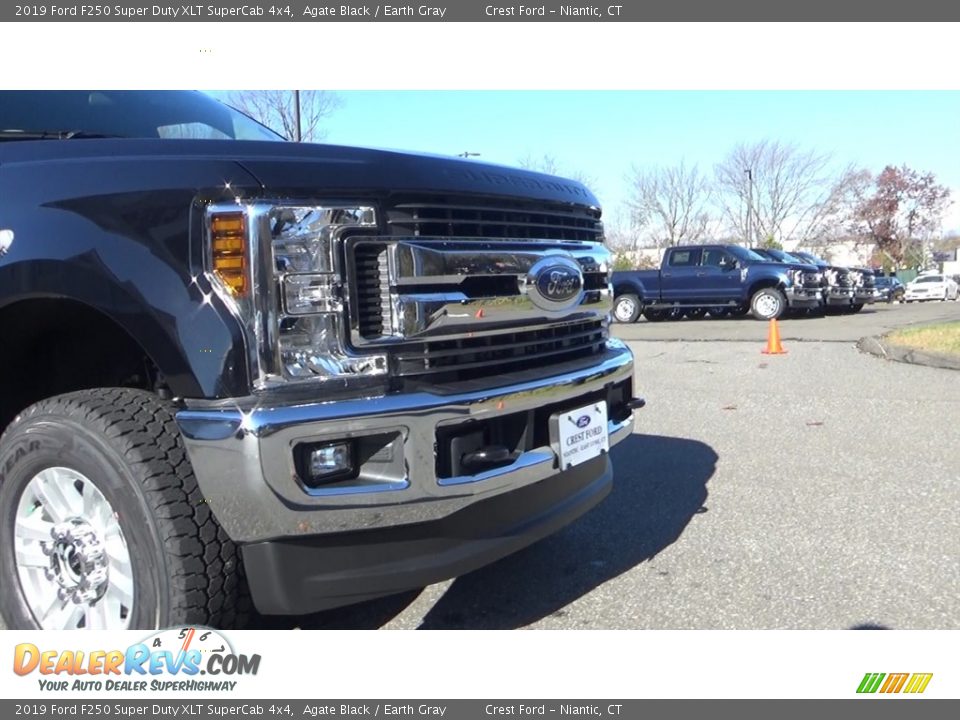2019 Ford F250 Super Duty XLT SuperCab 4x4 Agate Black / Earth Gray Photo #27