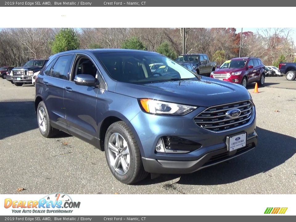 2019 Ford Edge SEL AWD Blue Metallic / Ebony Photo #1