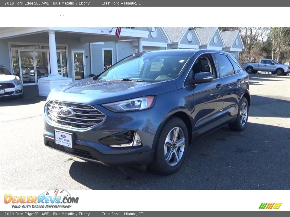 2019 Ford Edge SEL AWD Blue Metallic / Ebony Photo #3