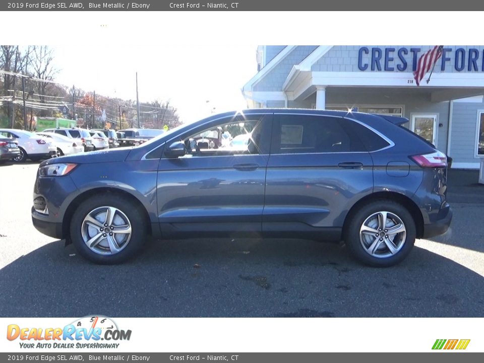 2019 Ford Edge SEL AWD Blue Metallic / Ebony Photo #4