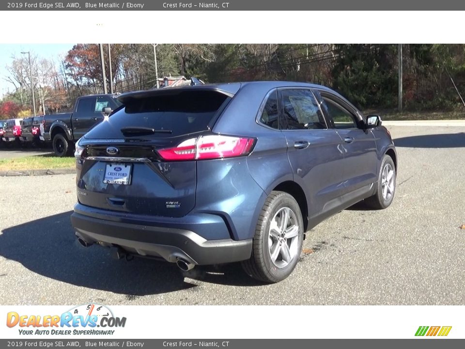 2019 Ford Edge SEL AWD Blue Metallic / Ebony Photo #7