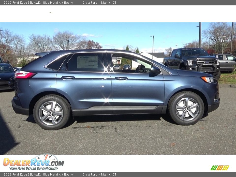 2019 Ford Edge SEL AWD Blue Metallic / Ebony Photo #8