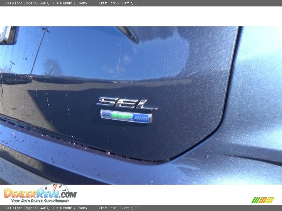 2019 Ford Edge SEL AWD Blue Metallic / Ebony Photo #9
