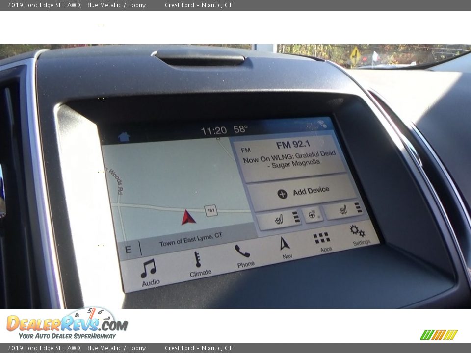 2019 Ford Edge SEL AWD Blue Metallic / Ebony Photo #15