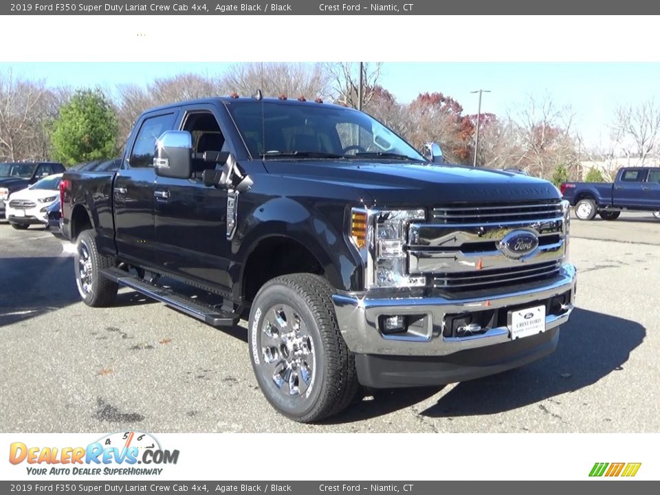 2019 Ford F350 Super Duty Lariat Crew Cab 4x4 Agate Black / Black Photo #1