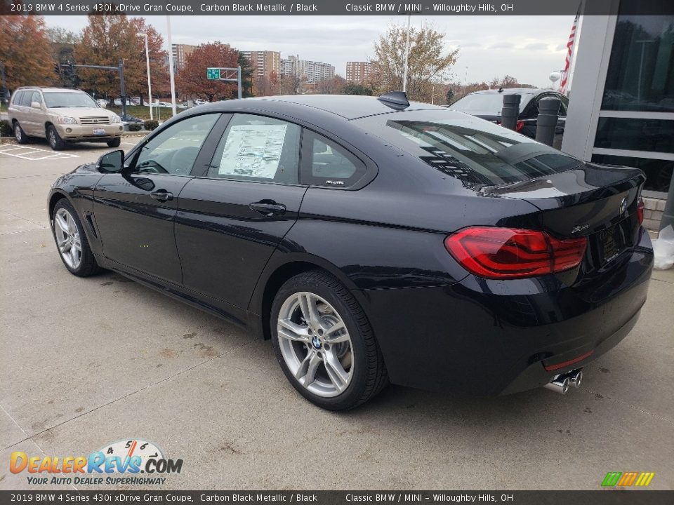 2019 BMW 4 Series 430i xDrive Gran Coupe Carbon Black Metallic / Black Photo #2