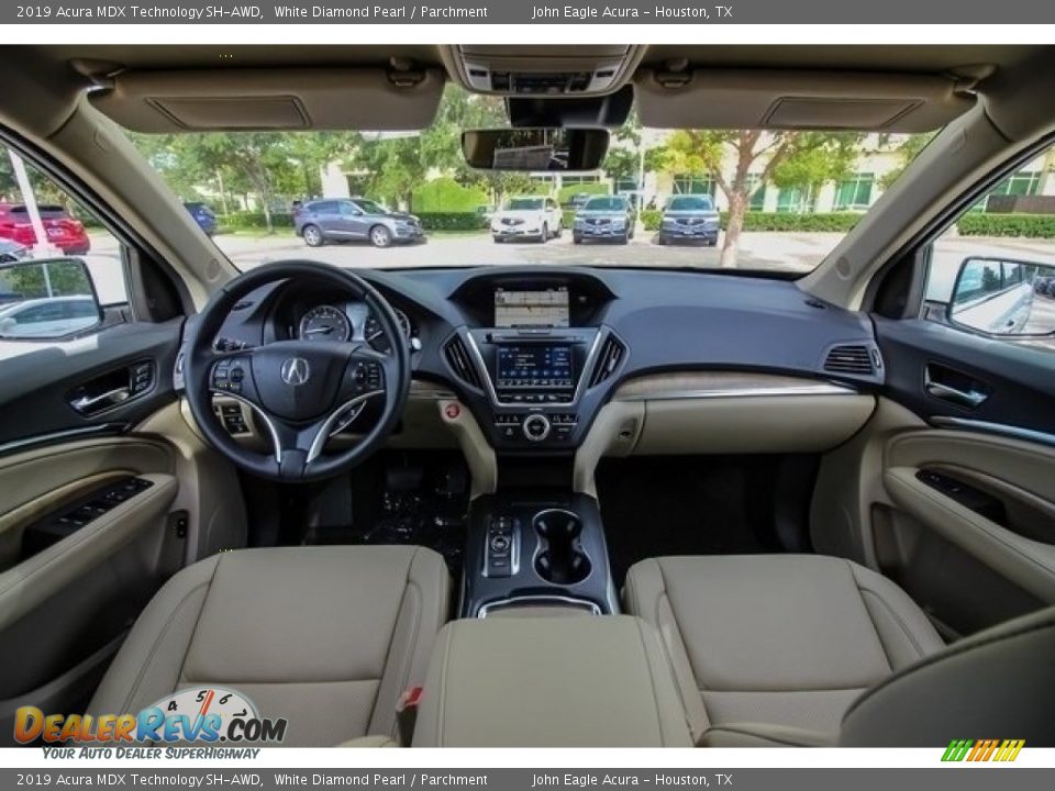 2019 Acura MDX Technology SH-AWD White Diamond Pearl / Parchment Photo #9