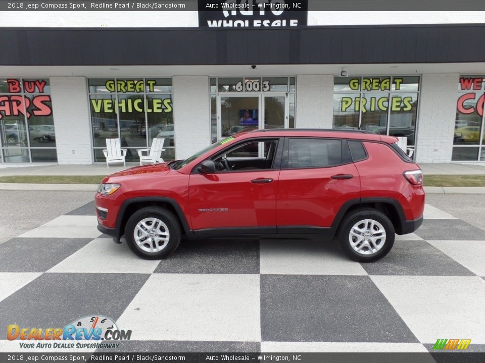 2018 Jeep Compass Sport Redline Pearl / Black/Sandstorm Photo #1