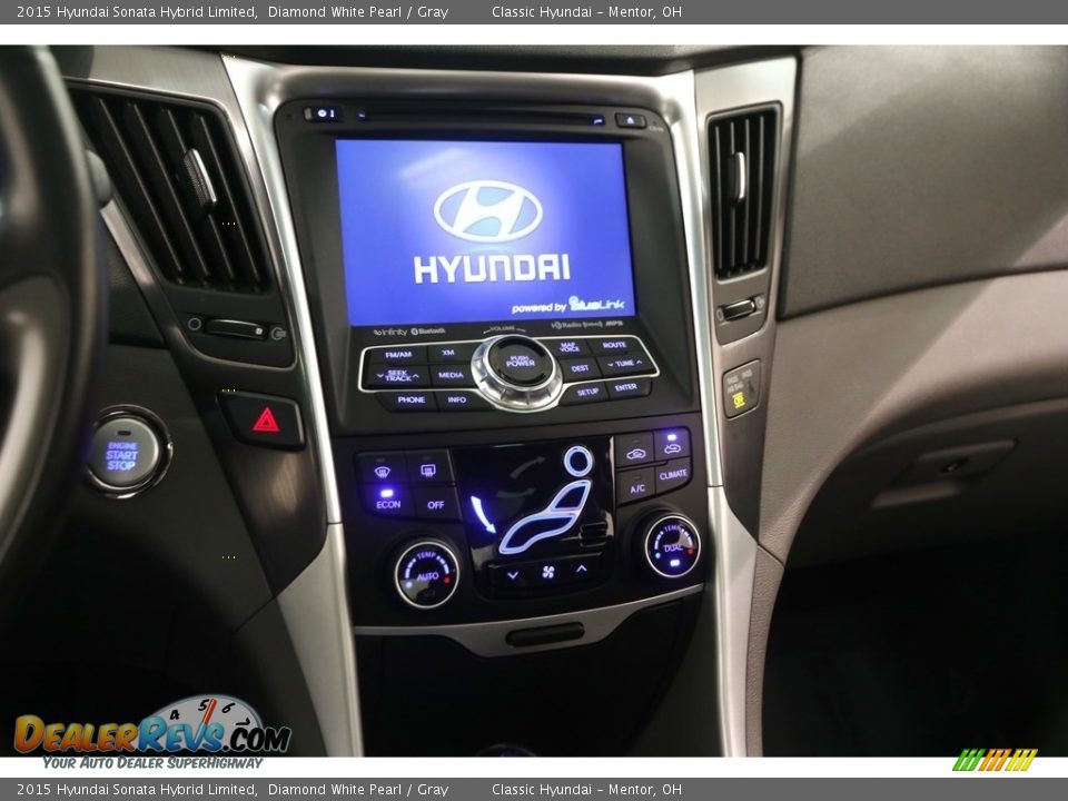 2015 Hyundai Sonata Hybrid Limited Diamond White Pearl / Gray Photo #9