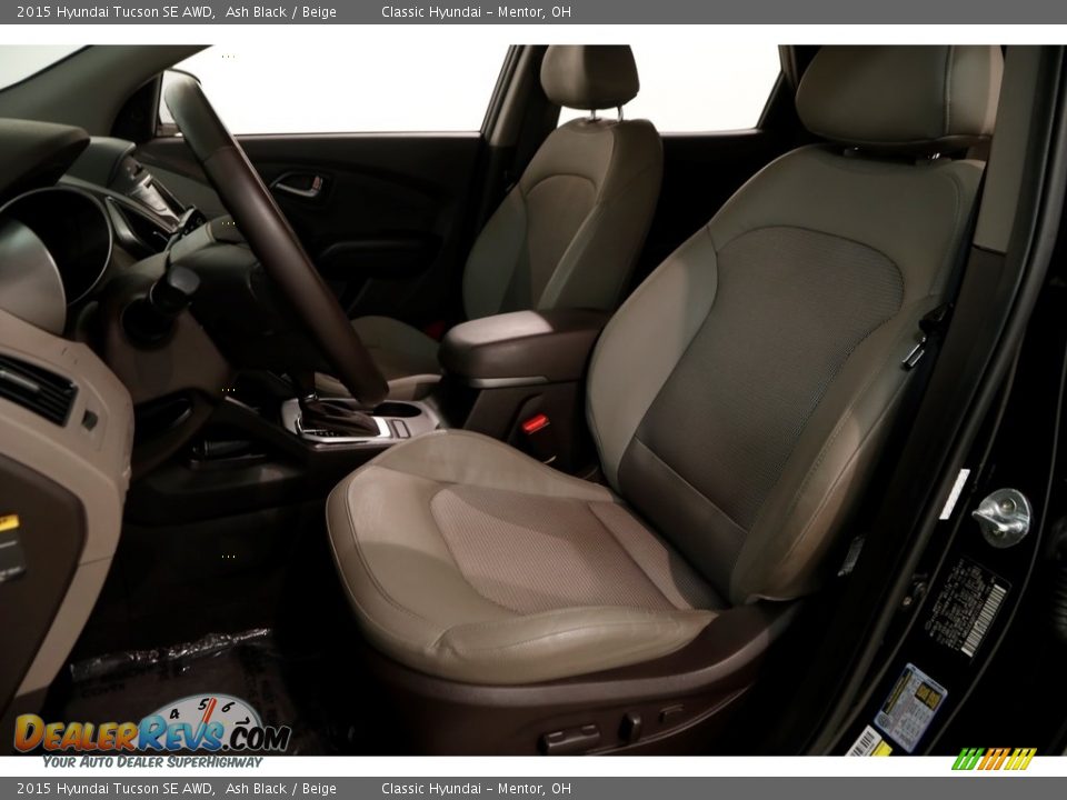 2015 Hyundai Tucson SE AWD Ash Black / Beige Photo #5