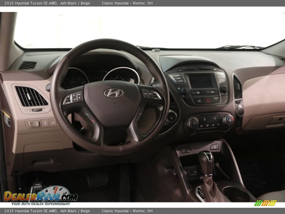 2015 Hyundai Tucson SE AWD Ash Black / Beige Photo #6