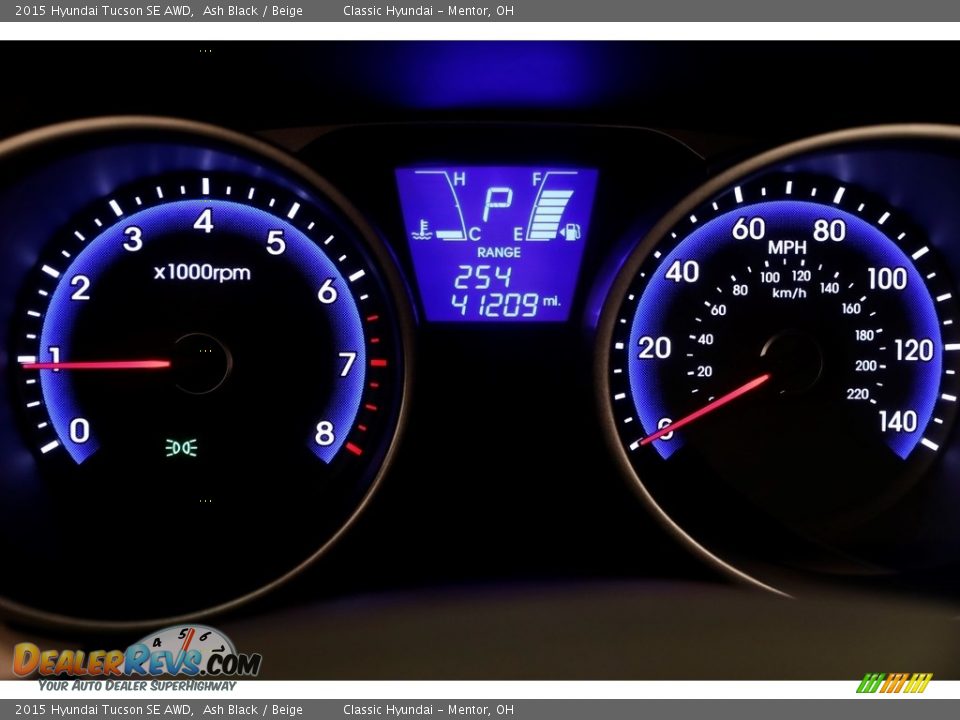 2015 Hyundai Tucson SE AWD Ash Black / Beige Photo #8