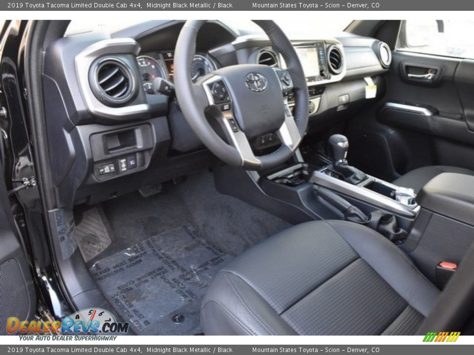 2019 Toyota Tacoma Limited Double Cab 4x4 Midnight Black Metallic / Black Photo #5