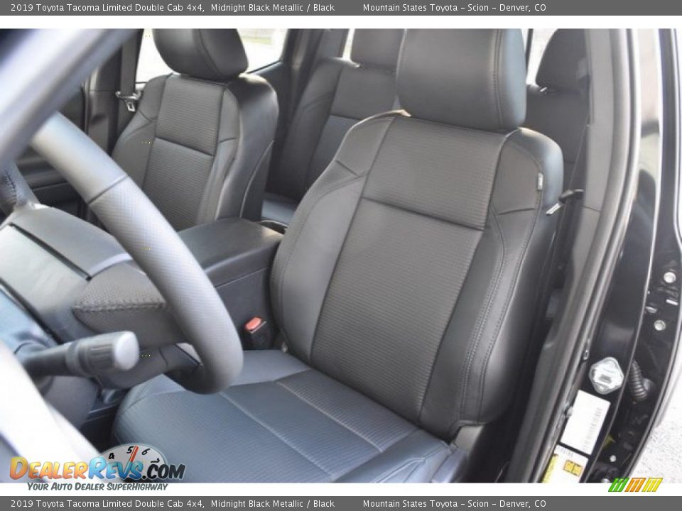 2019 Toyota Tacoma Limited Double Cab 4x4 Midnight Black Metallic / Black Photo #7