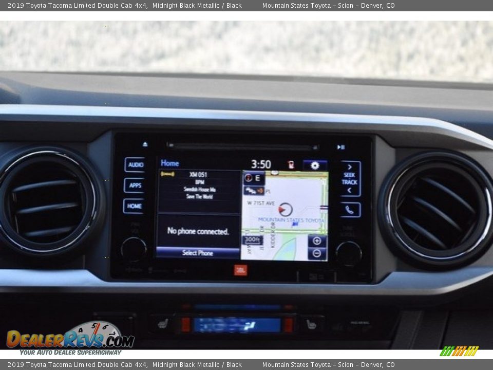 2019 Toyota Tacoma Limited Double Cab 4x4 Midnight Black Metallic / Black Photo #10