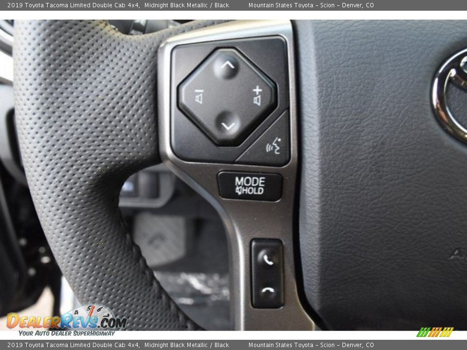 2019 Toyota Tacoma Limited Double Cab 4x4 Midnight Black Metallic / Black Photo #26