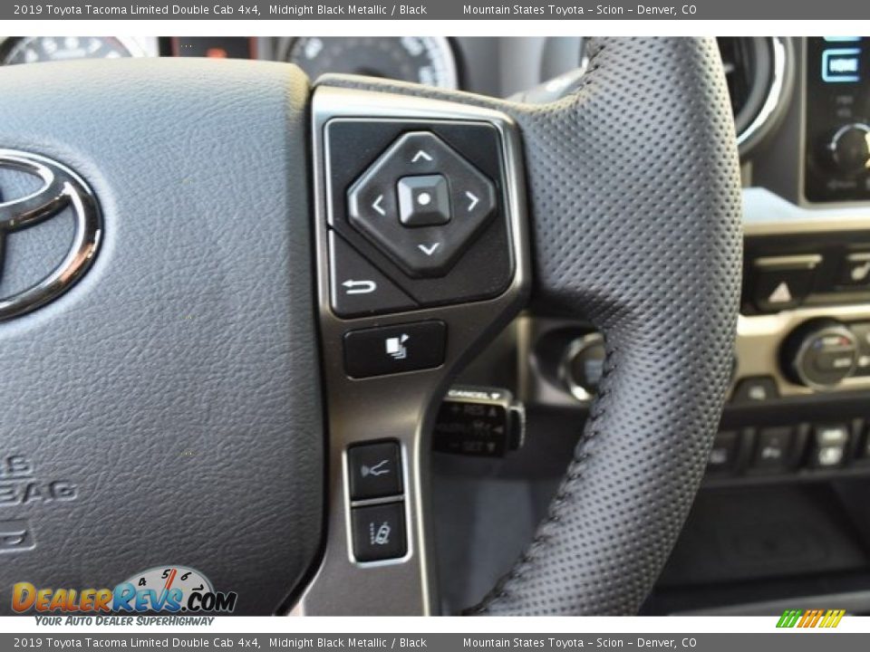 2019 Toyota Tacoma Limited Double Cab 4x4 Midnight Black Metallic / Black Photo #27
