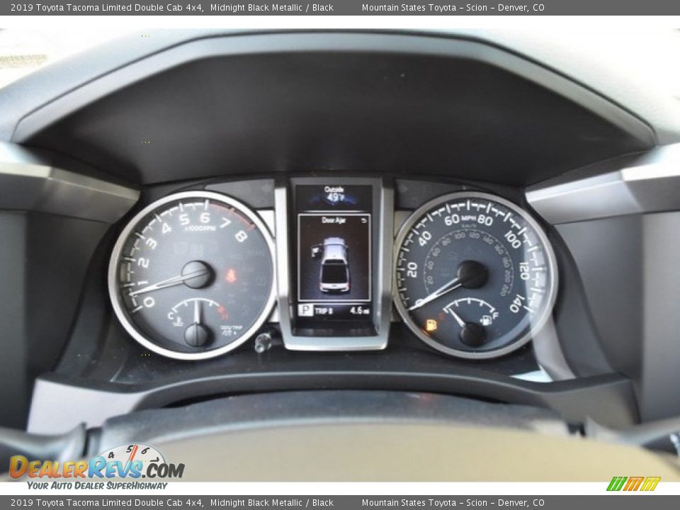 2019 Toyota Tacoma Limited Double Cab 4x4 Midnight Black Metallic / Black Photo #28