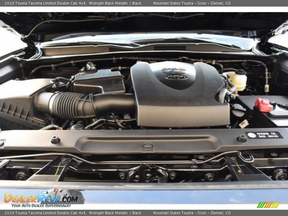 2019 Toyota Tacoma Limited Double Cab 4x4 Midnight Black Metallic / Black Photo #31