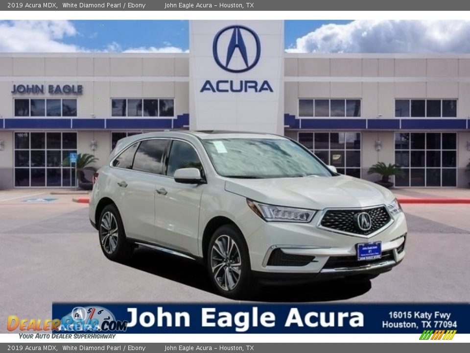 2019 Acura MDX White Diamond Pearl / Ebony Photo #1